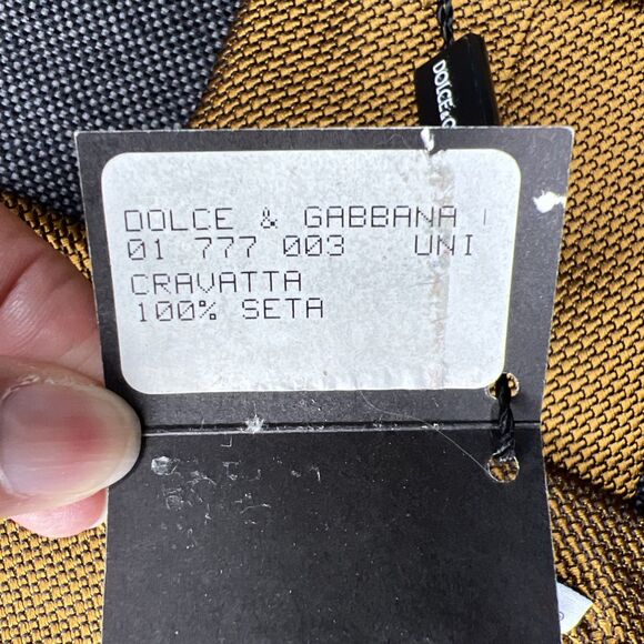 NWT Dolce & Gabbana Cravatte Mens Copper Color Silk Tie Made In Italy - Picture 4 of 9